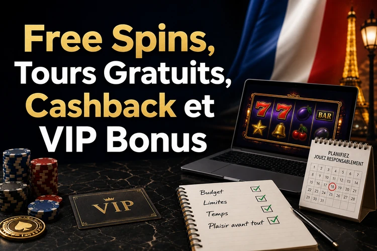 Free Spins, Tours Gratuits, Cashback et VIP Bonus