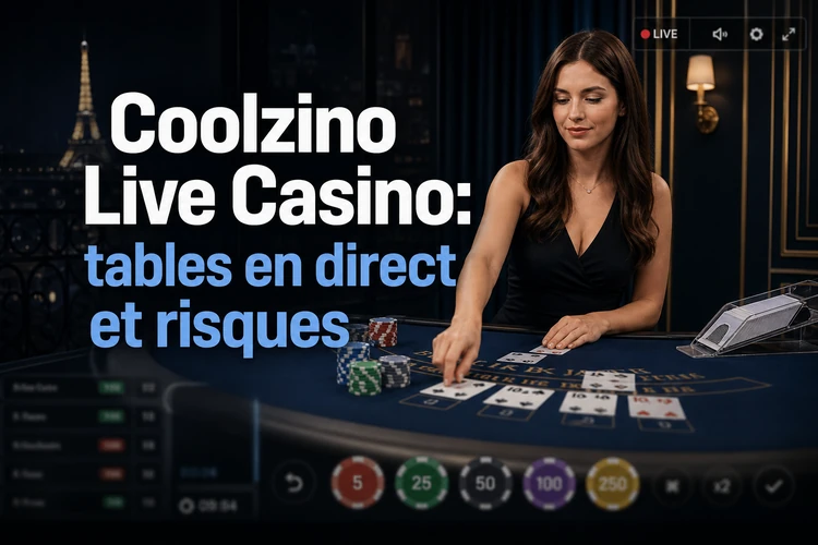 Coolzino Live Casino: comprendre les tables en direct, les mises et les risques