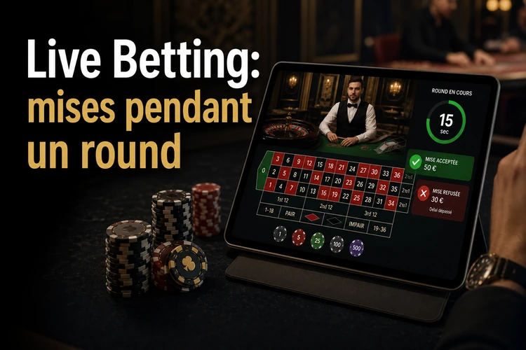 Coolzino Casino Live Betting: mises pendant un round